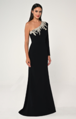 ⁦فستان كريب طويل⁩ - الصورة ⁦3⁩